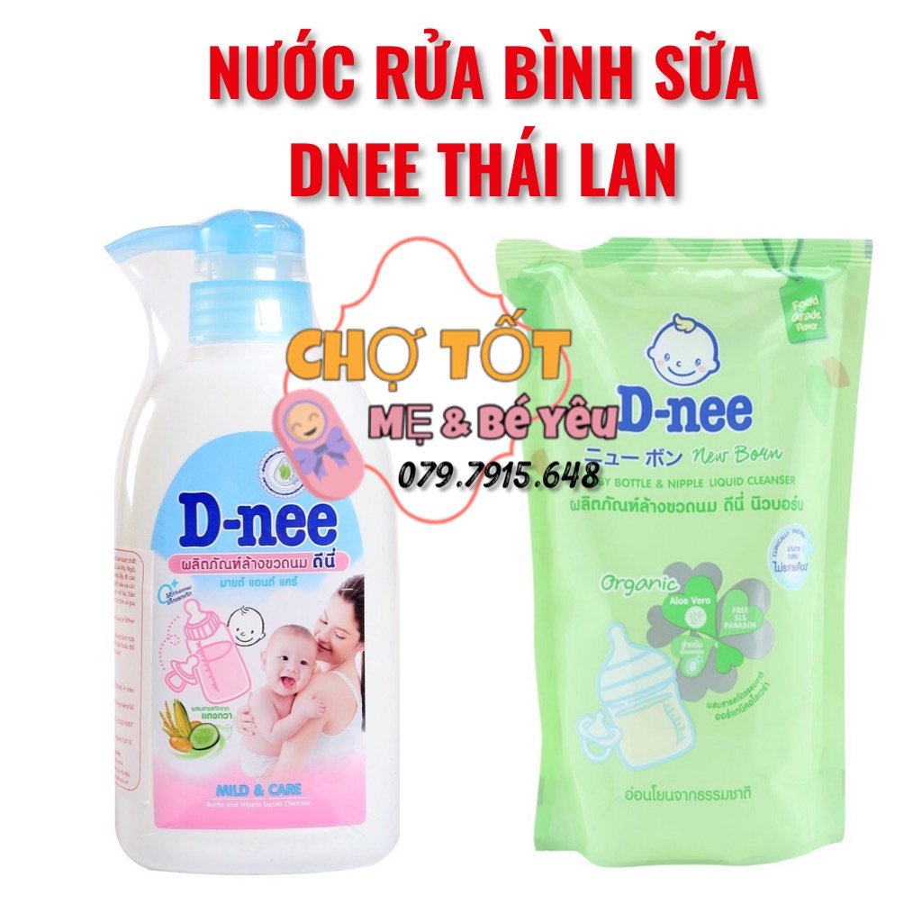 Nước rửa bình sữa dnee, nước rửa bình sữa cho bé thái lan 500ml