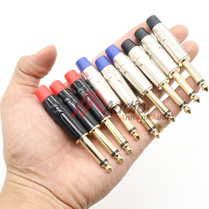 Jack 6 ly mono mẩu 3 màu  thân kim loại đuôi cao su  Giá 01 cái