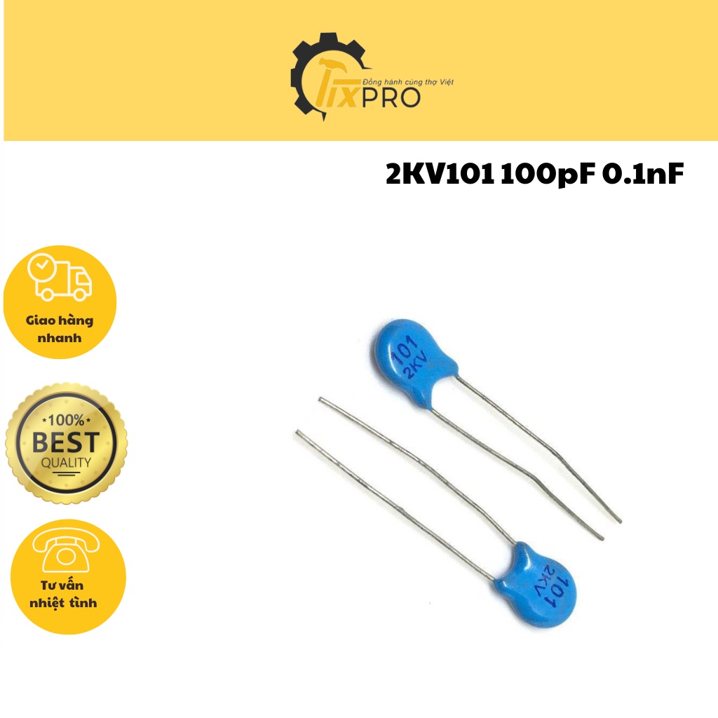 Tụ cao áp 2kv101 100pf 0.1nf 2000v