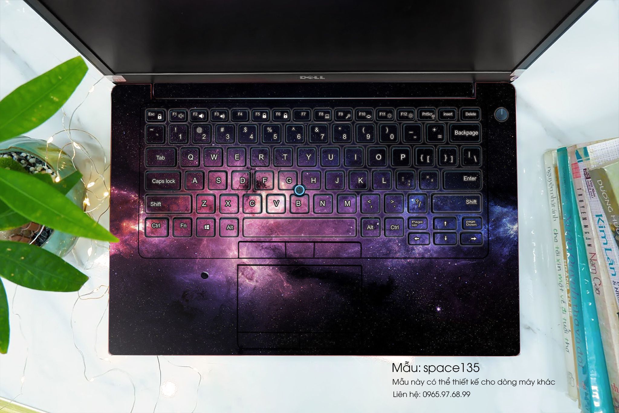 Decal Skin dán Laptop MSI mẫu không gian (inbox mã máy cho shop)