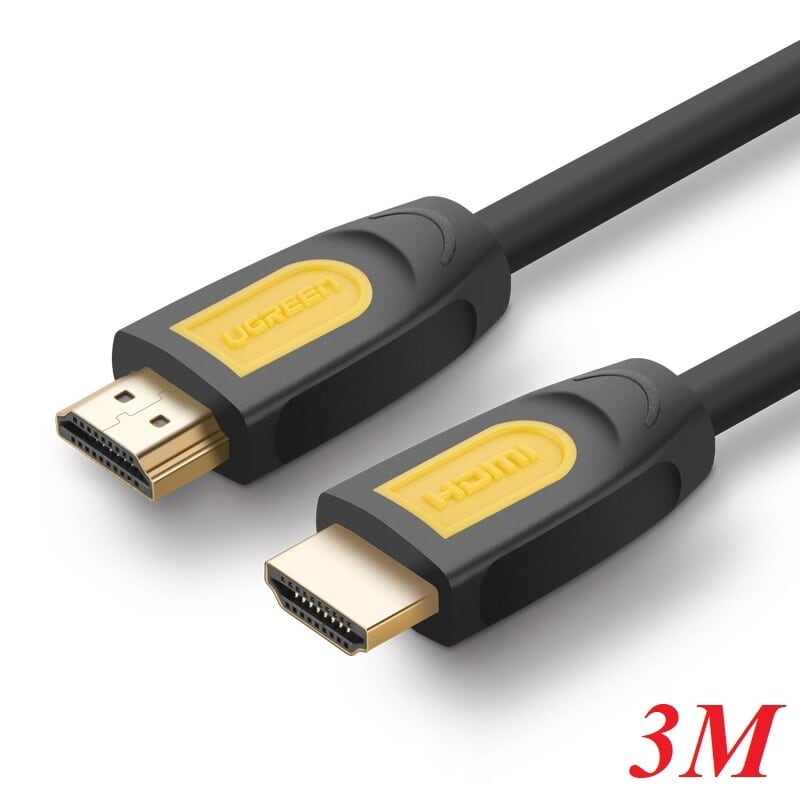 Ugreen 10130 3m màu vàng cáp tín hiệu hdmi chuẩn 1.4 hỗ trợ phân giải 4k * 2k hd101