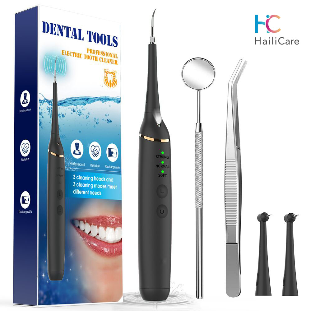 Hailicare Sonic Thuốc tẩy cao răng bằng điện Răng cạo vôi răng Loại bỏ vết bẩn Máy tính Tẩy trắng răng Dụng cụ nha sĩ Chăm sóc răng bàn chải điện Làm trắng răng