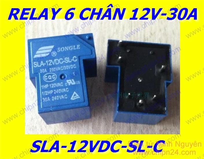 [1 con] (F82) Relay SLA 30A-(4/5/6 chân 05 09 12V 24VDC 48VDC-SL-A -C) - [Chọn Loại]