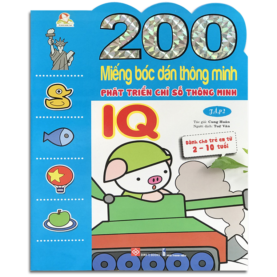 Sách - 200 Miếng bóc dán thông minh 2-10 tuổi (Bộ 6 quyển, bộ 3 quyển, lẻ tùy chọn)