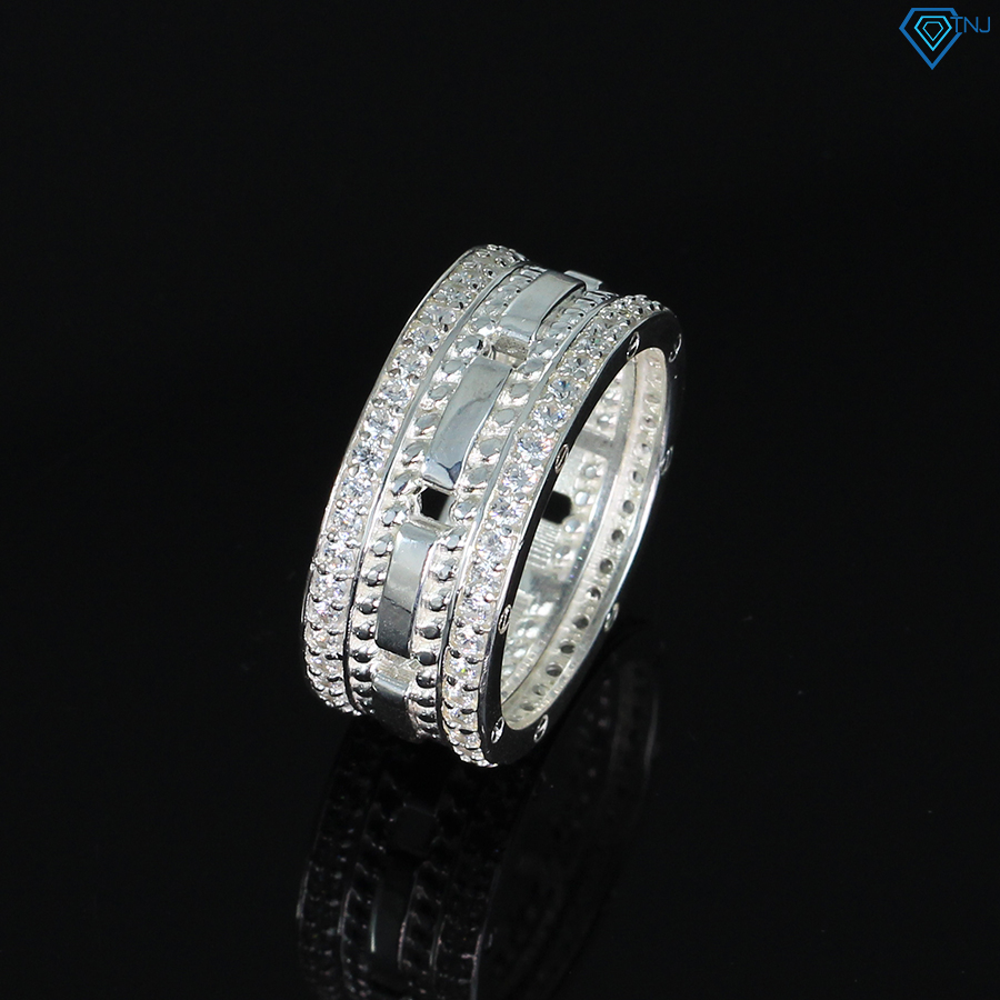 Nhẫn bạc ta 925 nam đính đá đeo ngón trỏ NNA0186 - Trang Sức TNJ