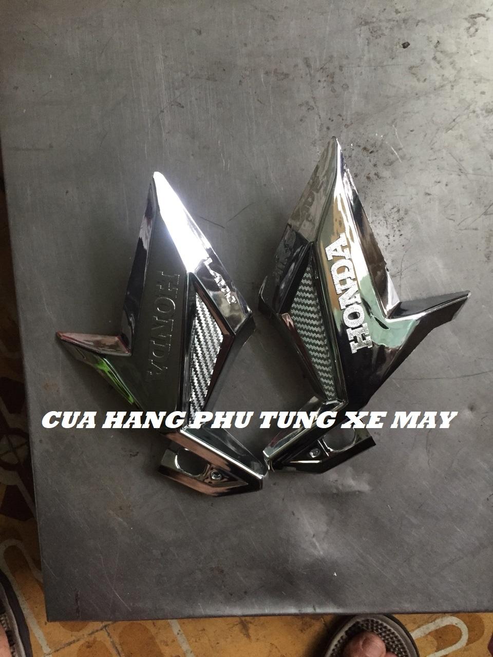 Ốp gác chân sau cho xe air blade 2016 - 2019 mạ crom - 1 cặp