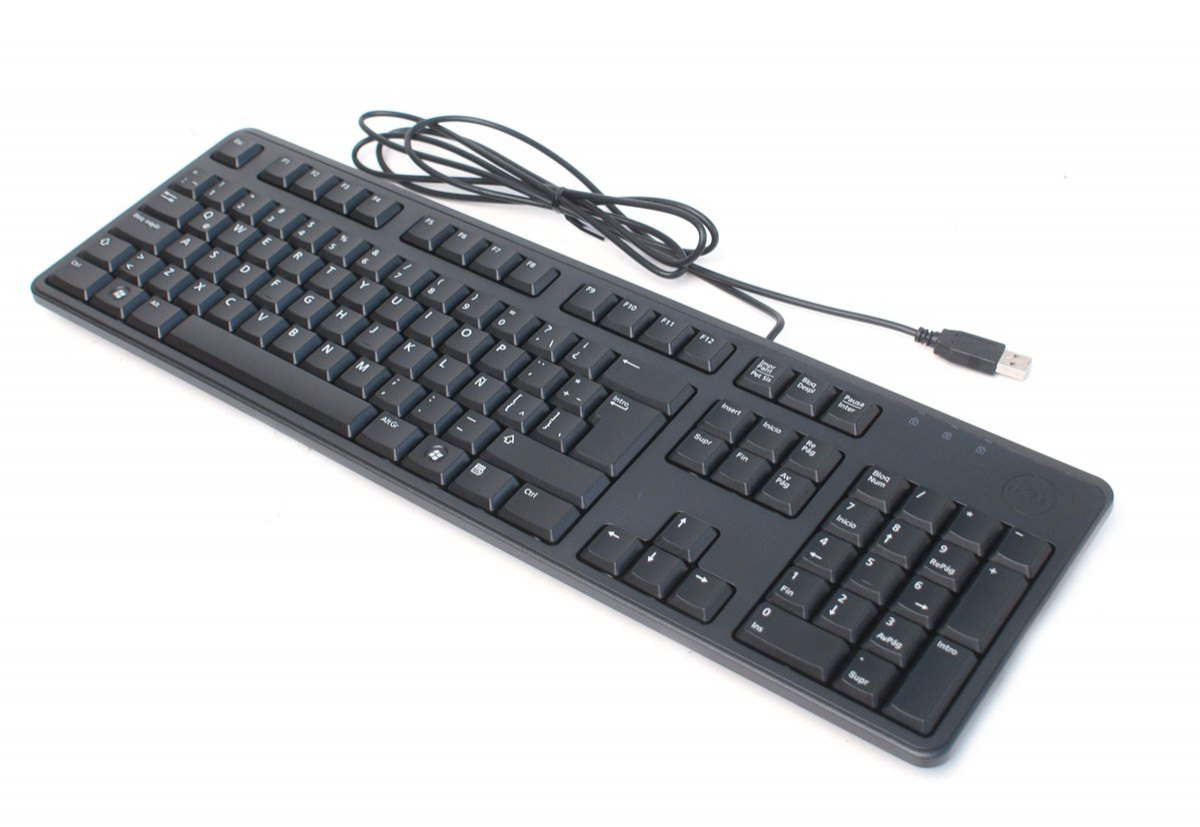 Bàn phím có dây Dell KB212-b cao cấp mỏng nhẹ, cổng USB