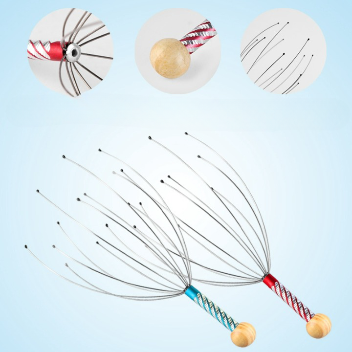 [HCM]Cây Massage Đầu Bạch Tuộc Thư Giãn Head Massager