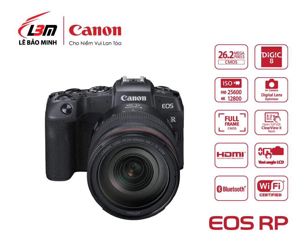 Máy ảnh Canon EOS RP kit 24-105mm - Chính Hãng Lê Bảo Minh