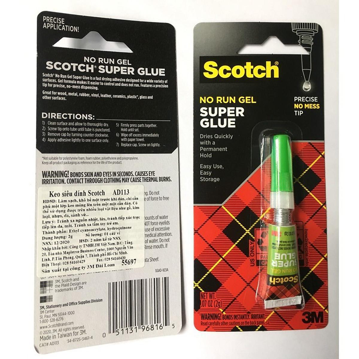Keo dán siêu dính 3M Supper Glue AD113 2g