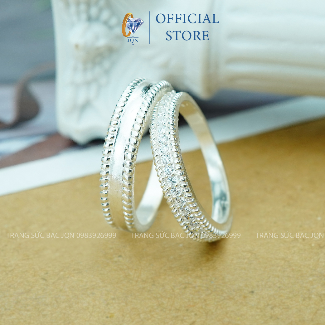 Nhẫn Đôi Bạc Ta JQN Mẫu Mới Cực Đẹp D03