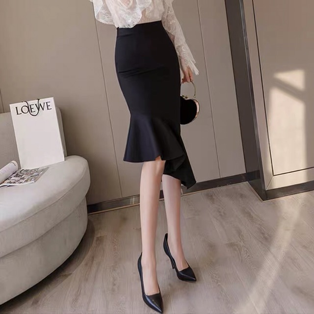 Chân Váy Bút Chì Đuôi  Chéo Tà Thời Trang Nữ