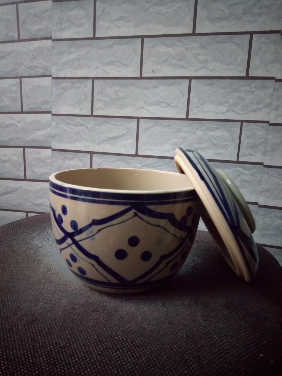 Thố sành, hủ đựng 13 cm ( 2 thố )