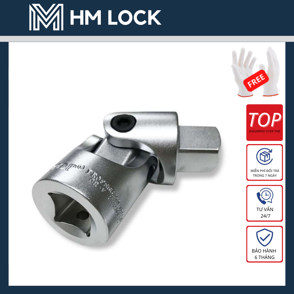 ĐẦU NỐI LẮC LÉO 1/4", 1/2". 3/4" TOP - THÉP CR-V SIÊU CỨNG, KHÔNG GỈ CAO CẤP - HM LOCK