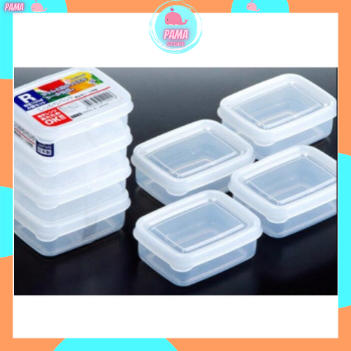 Hộp trữ đông đồ ăn dặm cho bé dung tích 100ml nội địa Nhật chất liệu nhựa àn toàn nắp hộp chắc chắn PAMA STORE AD65