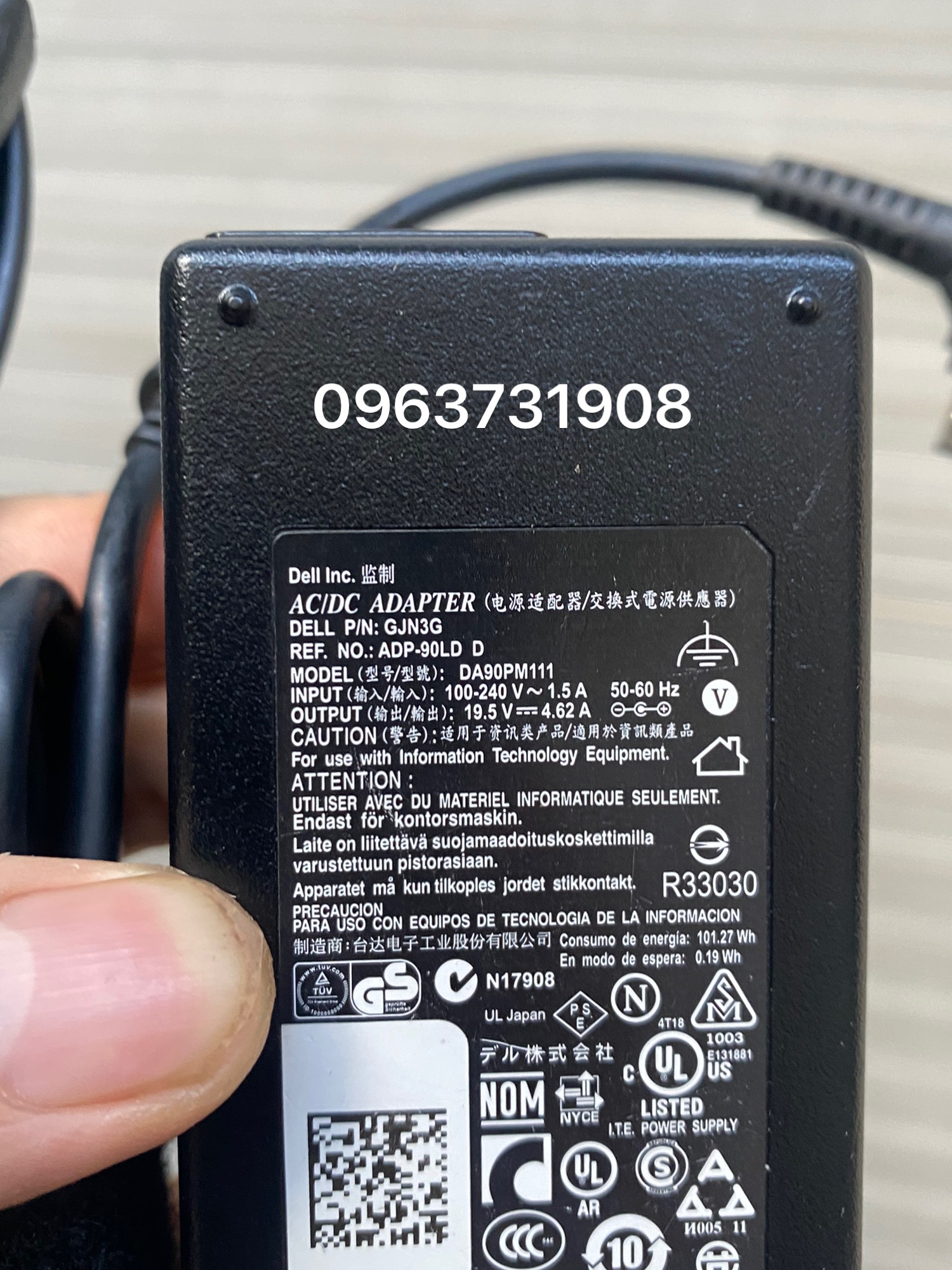 Dây sạc Laptop Dell Vostro 5470 5460 nguyên bản Dell tháo máy