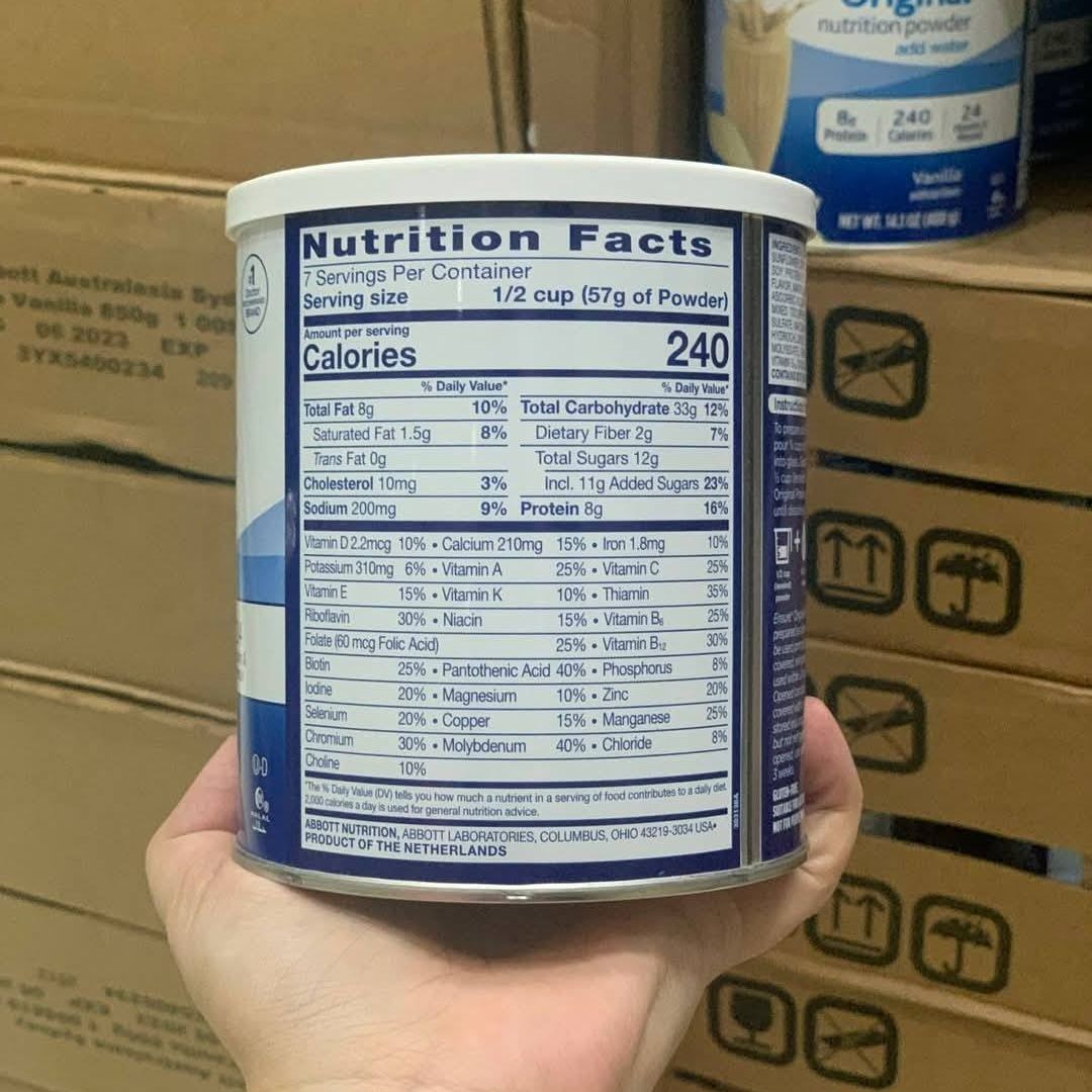 (Date 2026) Sữa bột Ensure Mỹ Original Nutrition Powder 400g chính hãng Mỹ