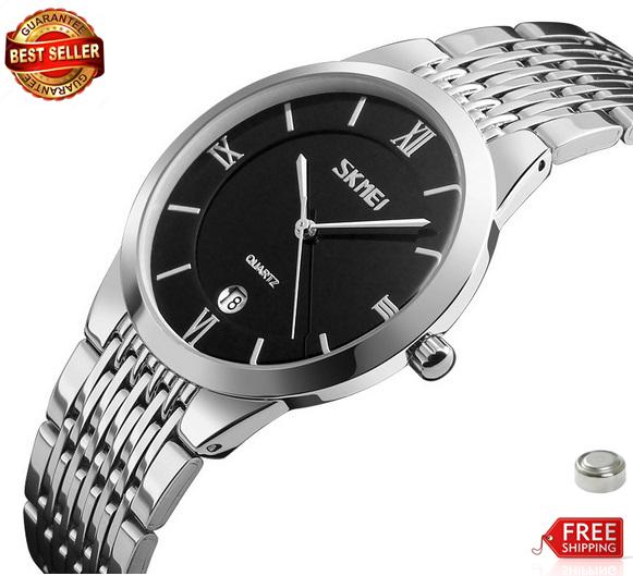 [HCM]Đồng hồ nam Skmei classical dây thép 9139 (bh 12 tháng)