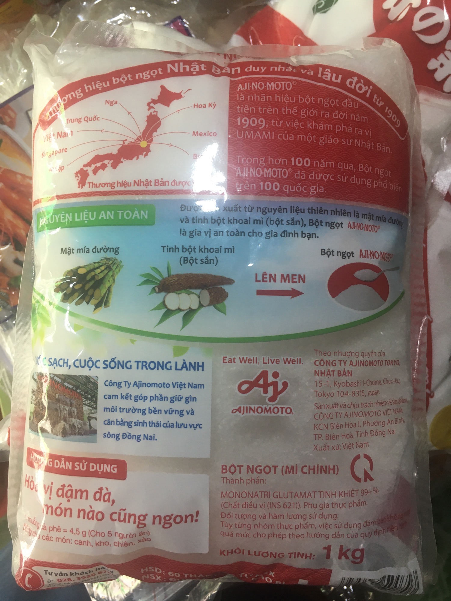 Bột ngọt Ajinomoto 1kg Hạt Lớn