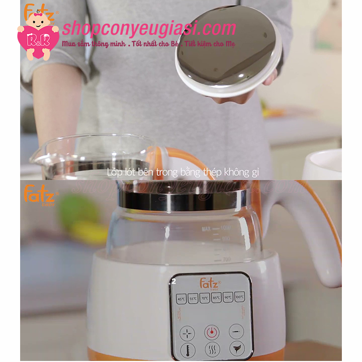 [HCM]Máy Đun Và Hâm Nước Điện Tử Fatzbaby FB3502SL 1000ml