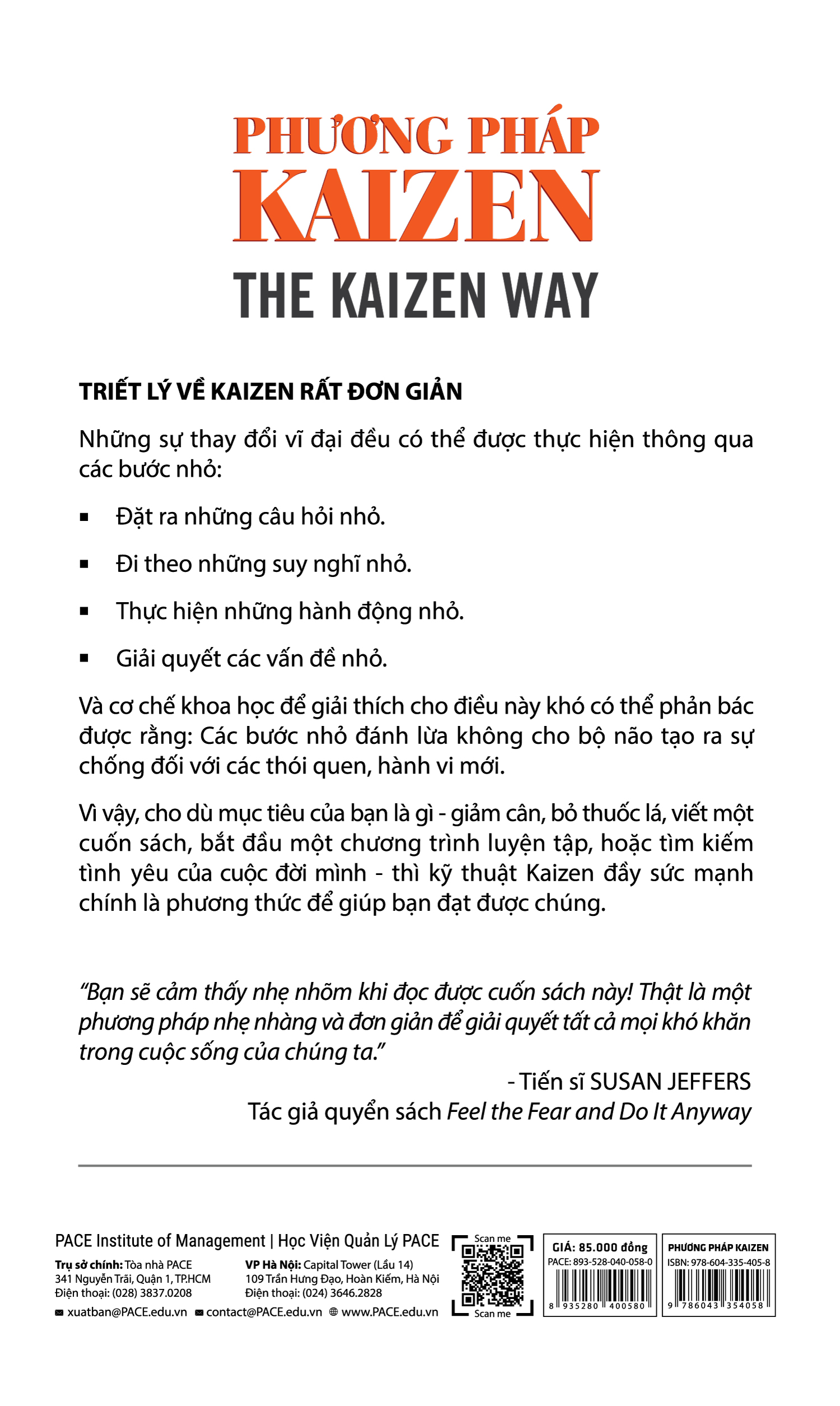 Book - Kaizen Method (One Small Step) - Robert Maurer - Pace Books