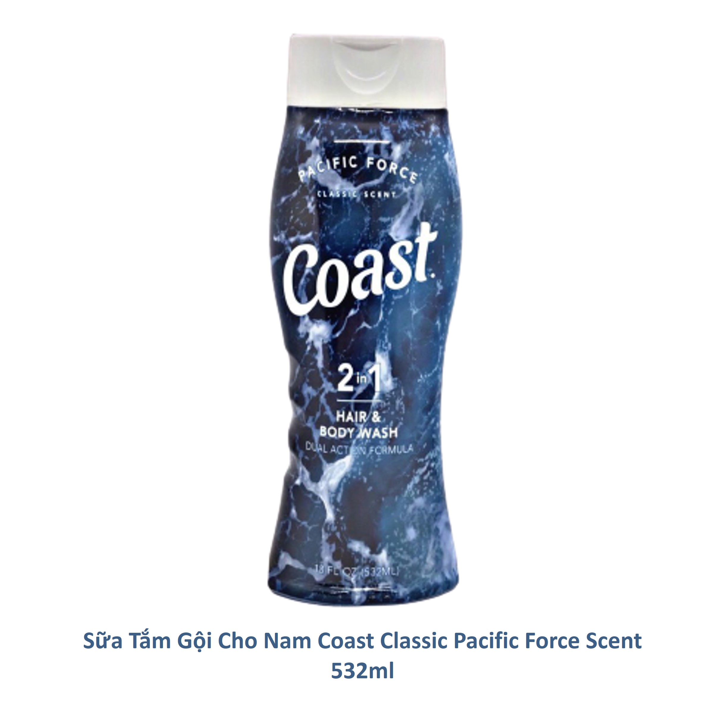 Sữa Tắm Gội Cho Nam Coast Classic Pacific Force Scent 532ml