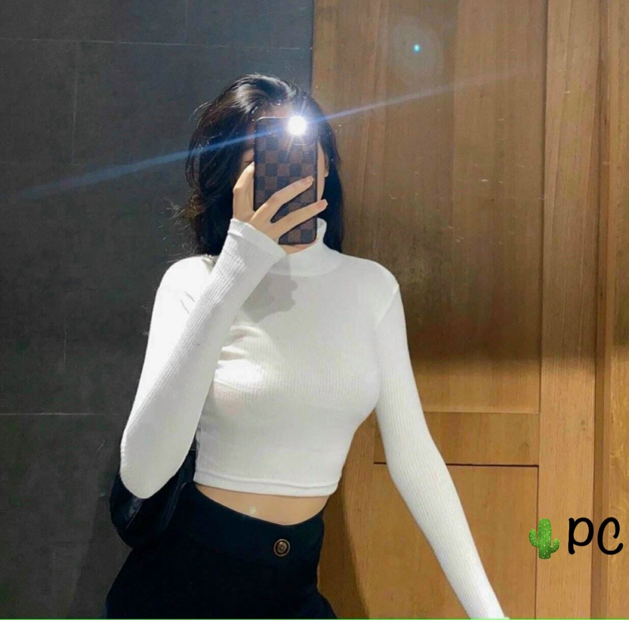 ÁO THUN CỔ LỌ TAY DÀI THUN GÂN MỀM
