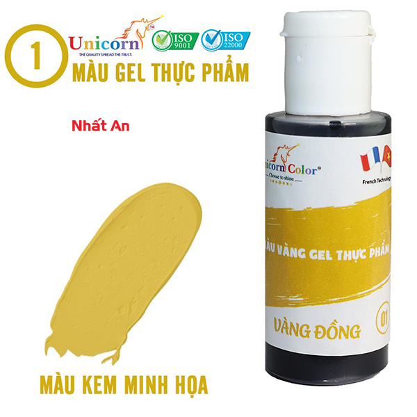 Màu gel Vàng Đồng Unicorn Color - 28gr