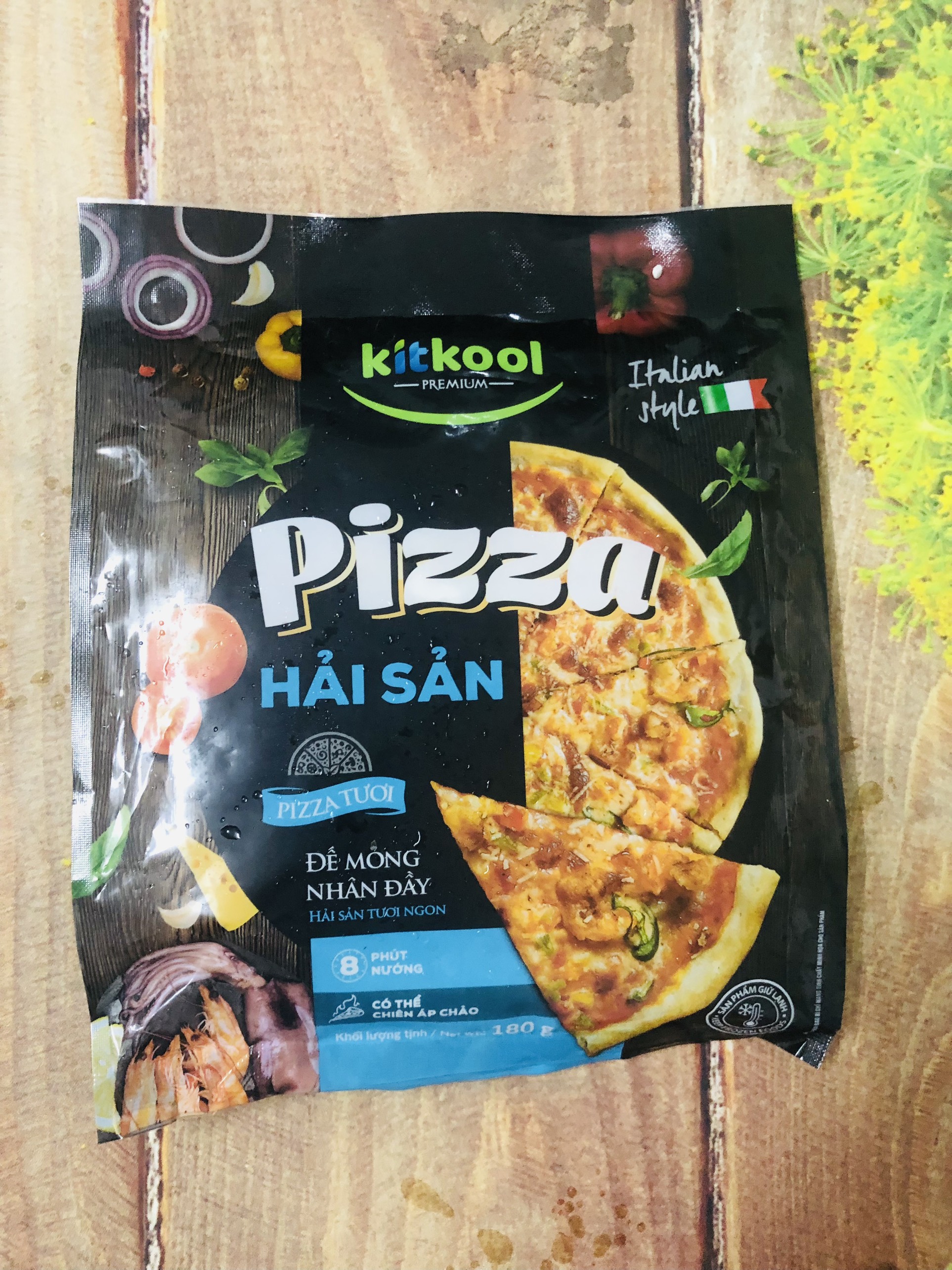 Bánh Pizza nhân hải sản gói 140g (size 15)