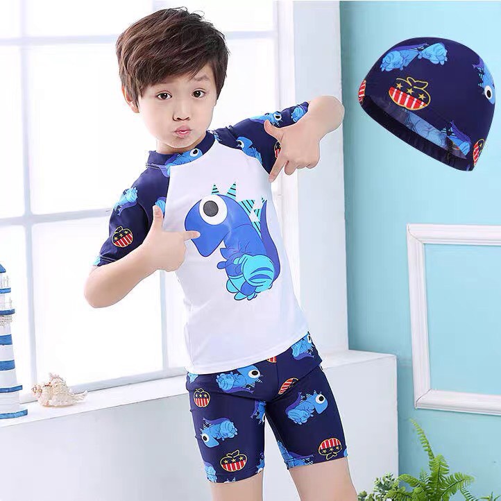 Bộ đồ bơi cho bé trai hình khủng long