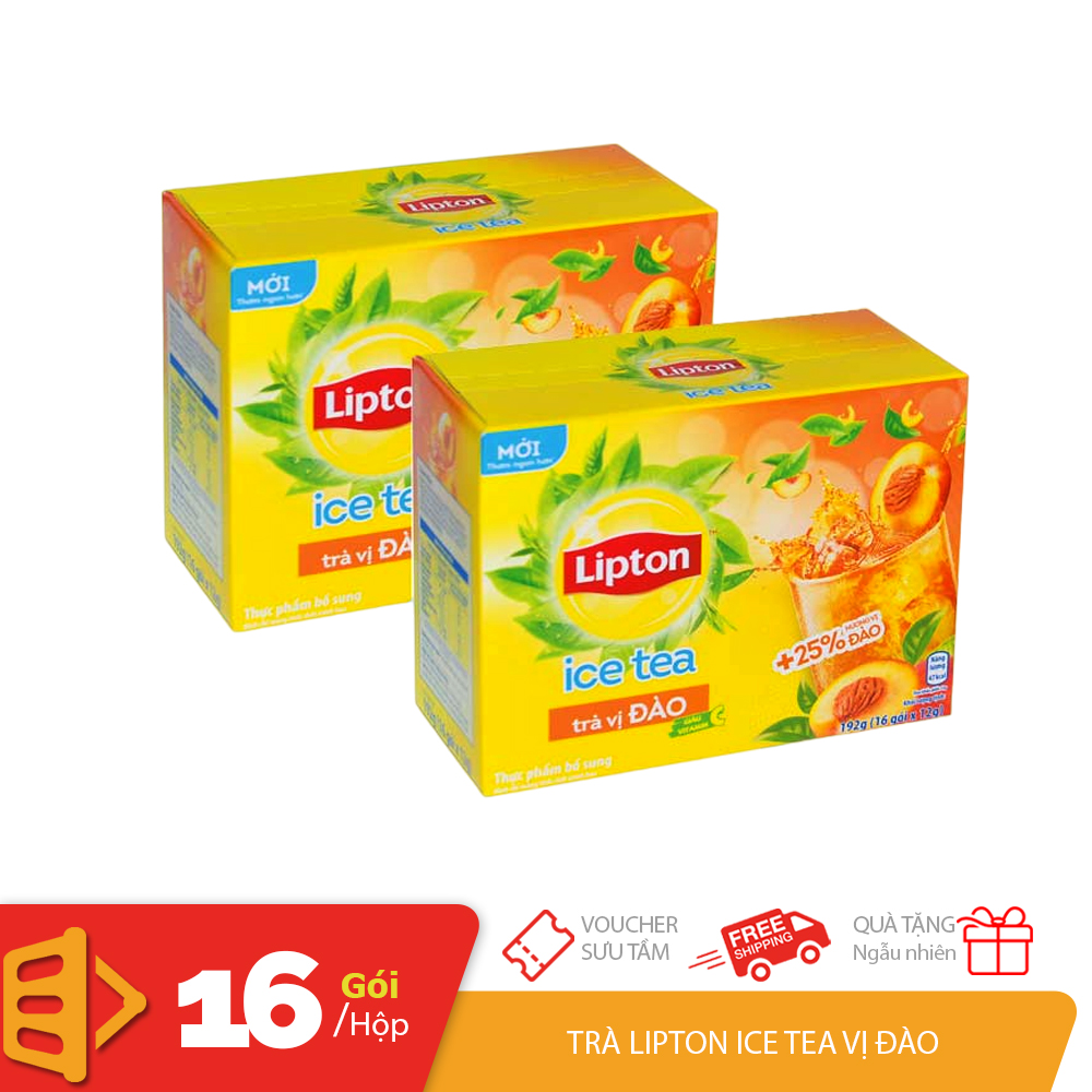 Trà Lipton Ice Tea trà vị đào vị chanh mật ong hộp 192g