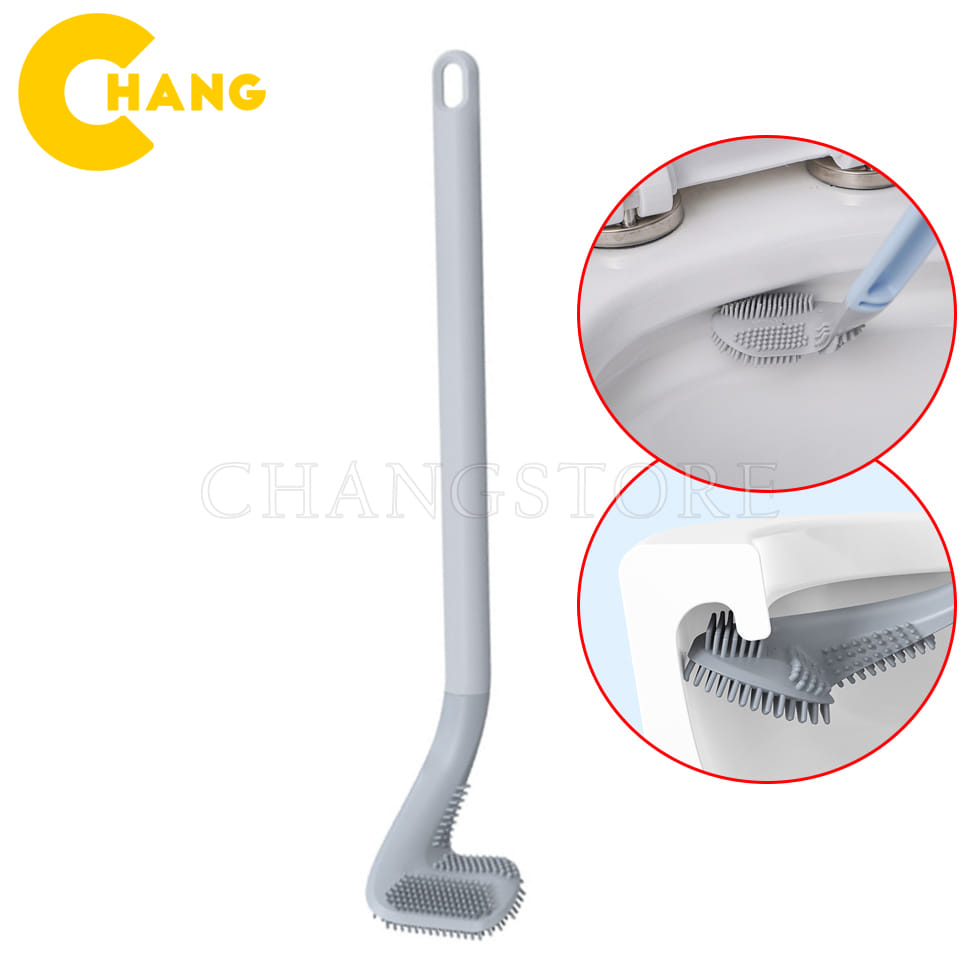 Chổi cọ Toilet Silicon thông minh, chổi cọ đầu thuôn nhỏ dễ dàng cọ sạch, chống xước bồn cầu