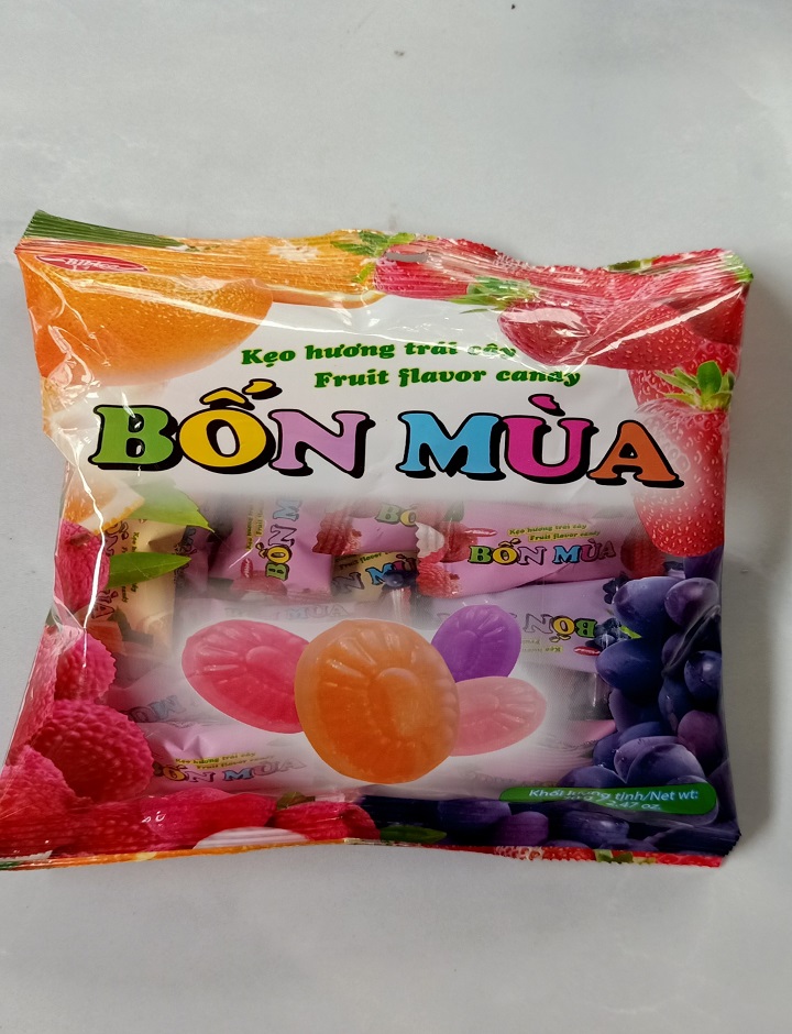 3 bịch kẹo trái cây bốn mùa 90g LD