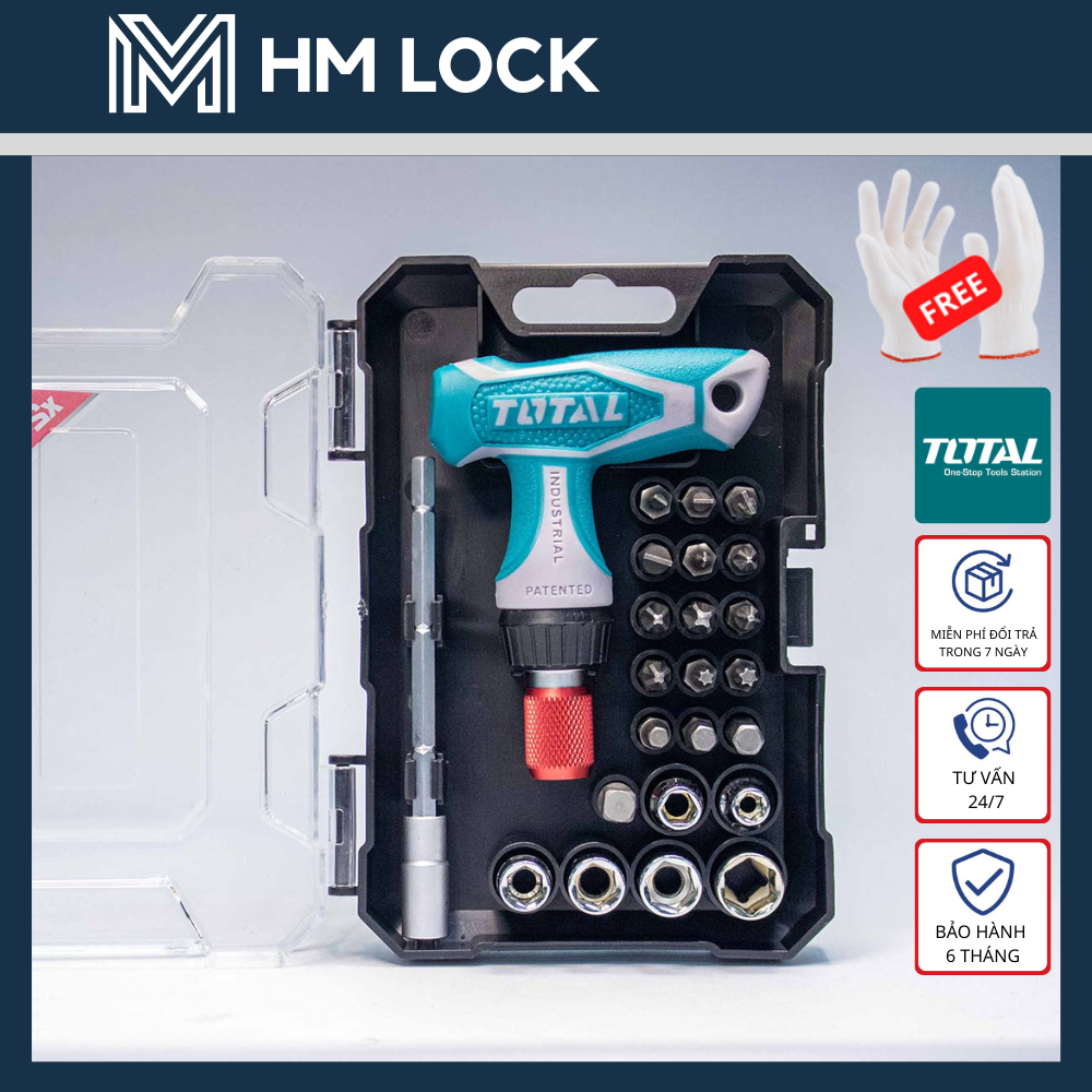 Bộ 24 tua vít total - hàng chính hãng - tacsd30186 - hm lock