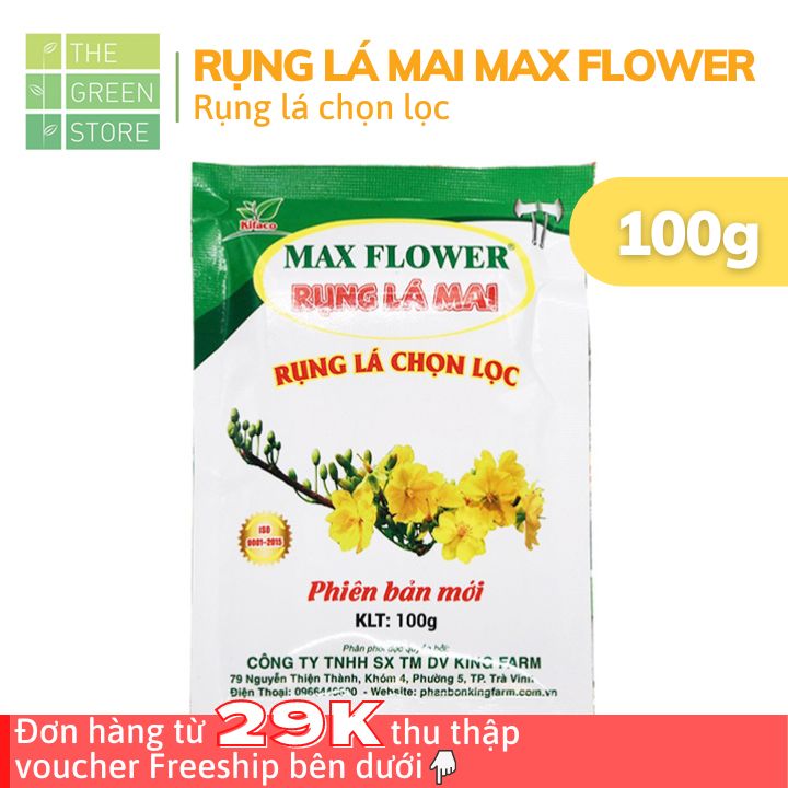 Phân bón cho mai vàng - Rụng lá mai - MAX FLOWER hoặc NEW, rụng lá thông minh, không suy cây, không ảnh hưởng nụ
