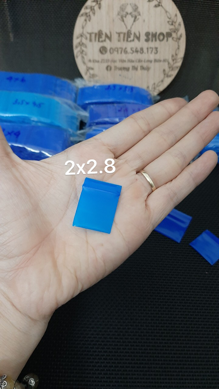 gói 100 túi zip xanh dương chọn size