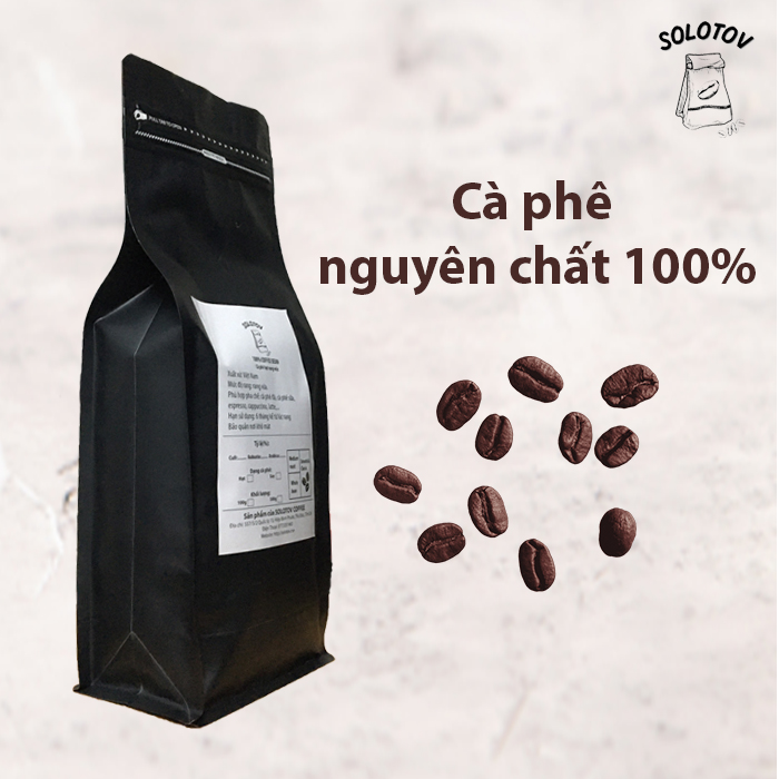 [CÀ PHÊ HẠT RANG MỘC] Cà phê Culi Robusta Arabica rang mộc - SoloTov Coffee (Thành phần 90% Culi Robusta và 10% Arabica)