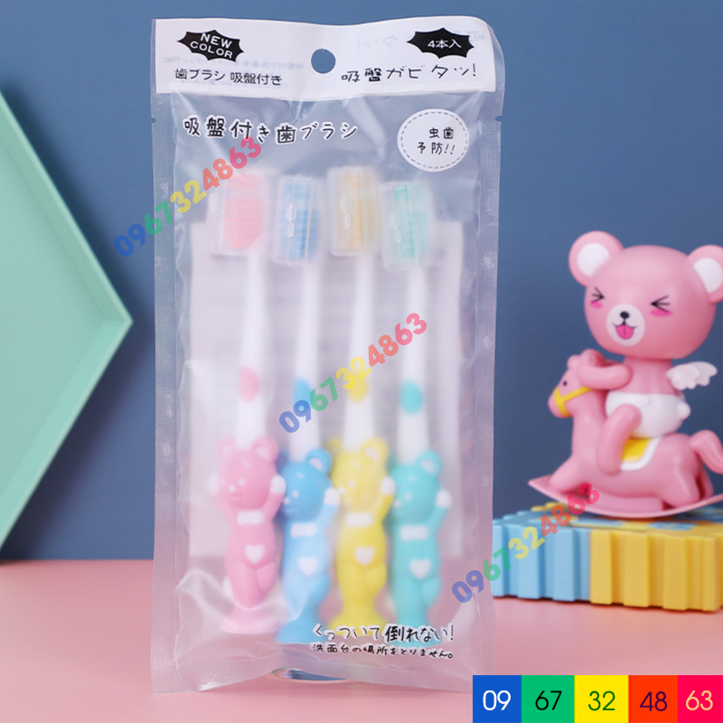SÉT 4 BÀN CHẢI đánh răng xuất Nhật cho bé