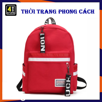 ⚡ Siêu Đẹp ⚡ Balo Thời Trang 2 Sọc Đỏ Trắng