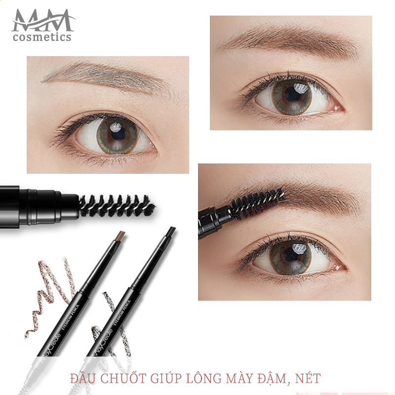 Bút kẻ mày Maycreate đa dụng với 2 đầu kẻ và chuốt lông mày