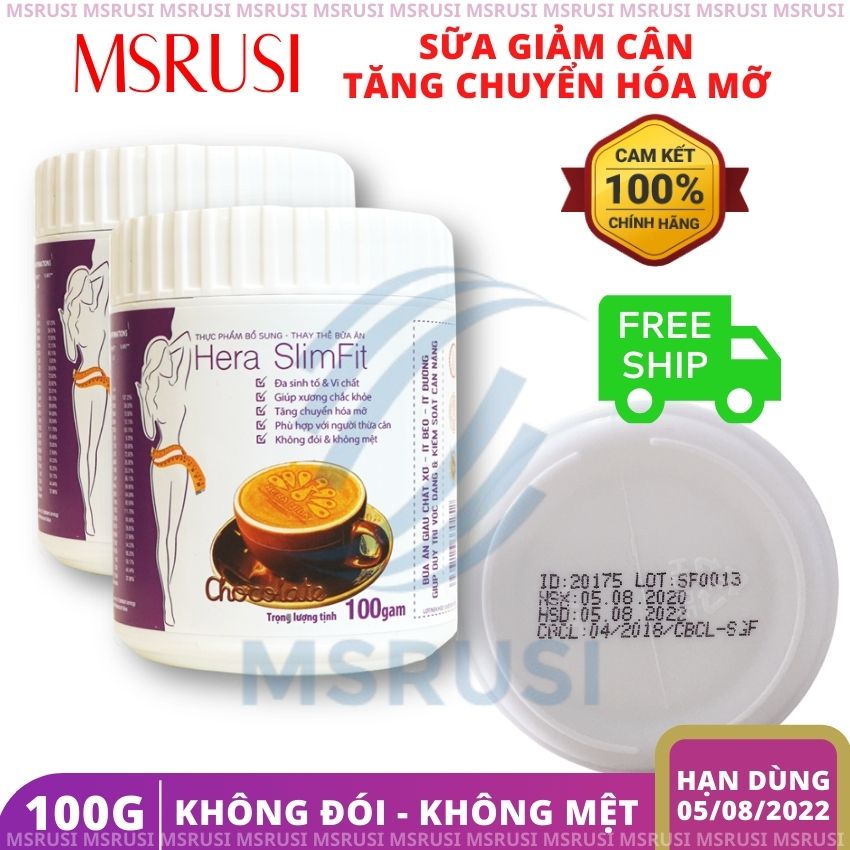 Combo 2 Hộp Sữa Giảm Cân Hera Slimfit 100g HERA MILK - GIảm Cân GIảm Mỡ Bụng Tại Nhà - An Toàn Hiệu Quả Nhanh - MSRUSI] - MSRUSI