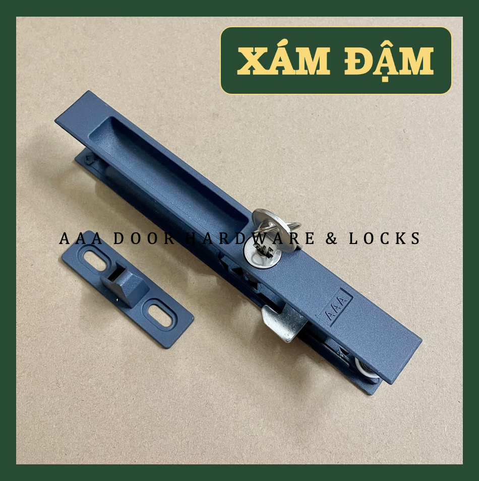 [AAA] Khoá cửa lùa kính (Khoá lùa Tay âm liền cửa nhôm)