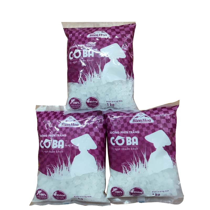 COMBO 3KG ĐƯỜNG PHÈN TRẮNG CÔ BA
