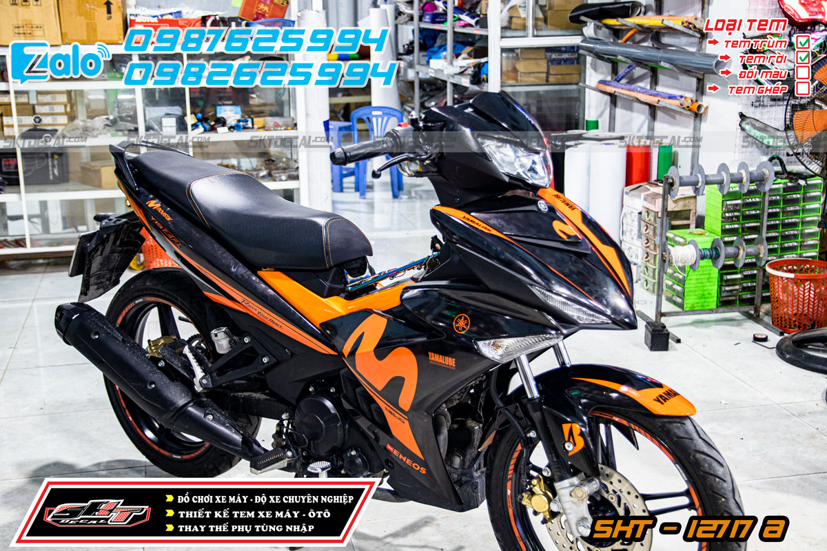 tem rời exciter 150 cam đen movistar