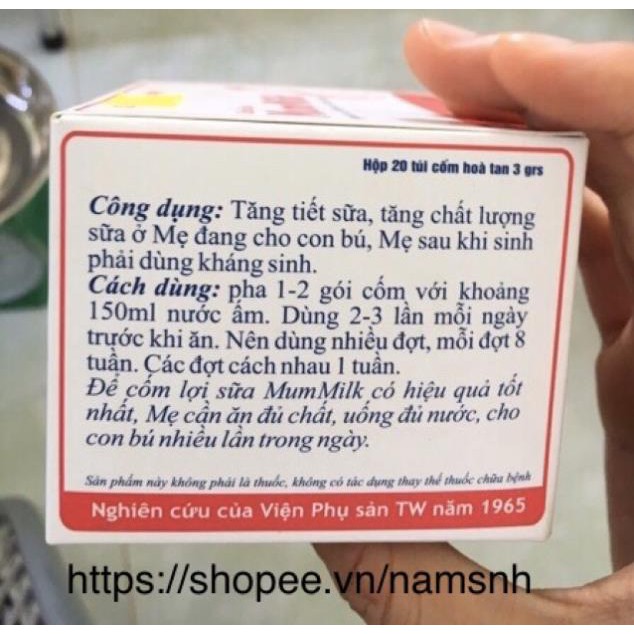 CỐM LỢI SỮA MUMMILK hộp 20 gói
