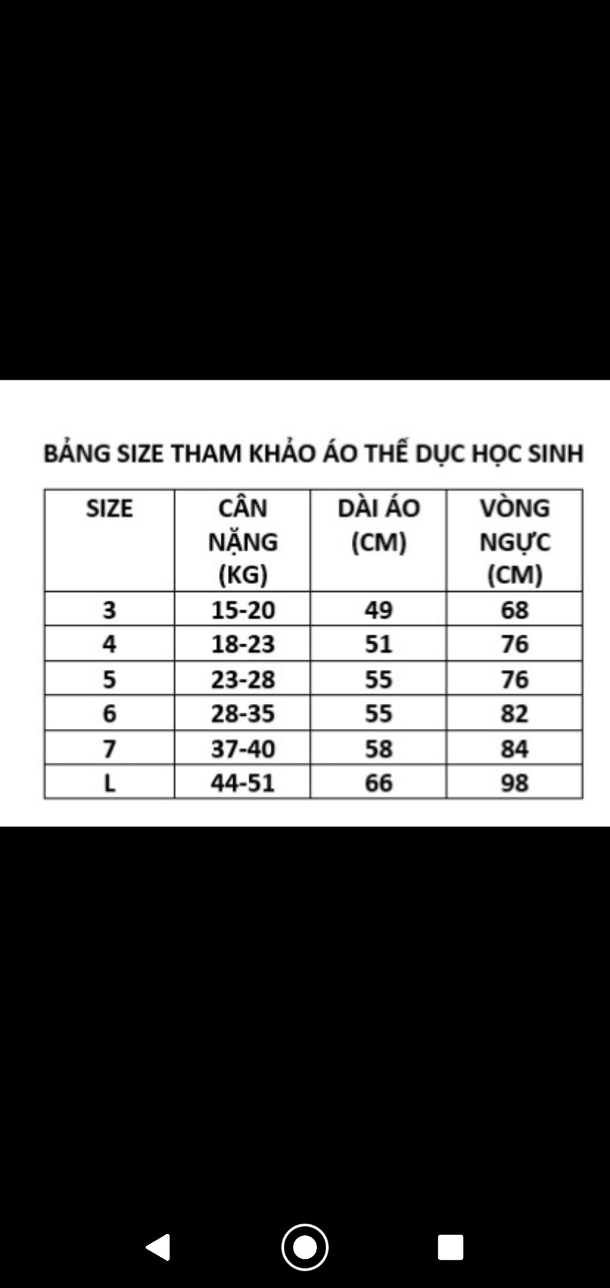 Áo thể dục học sinh tiểu học loại 1