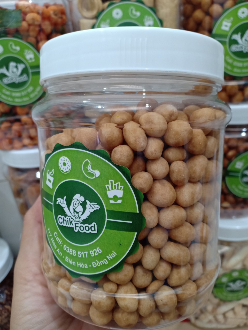 500gram Đậu Phộng Da Cá Tỏi Ớt - Da cá cốt dừa