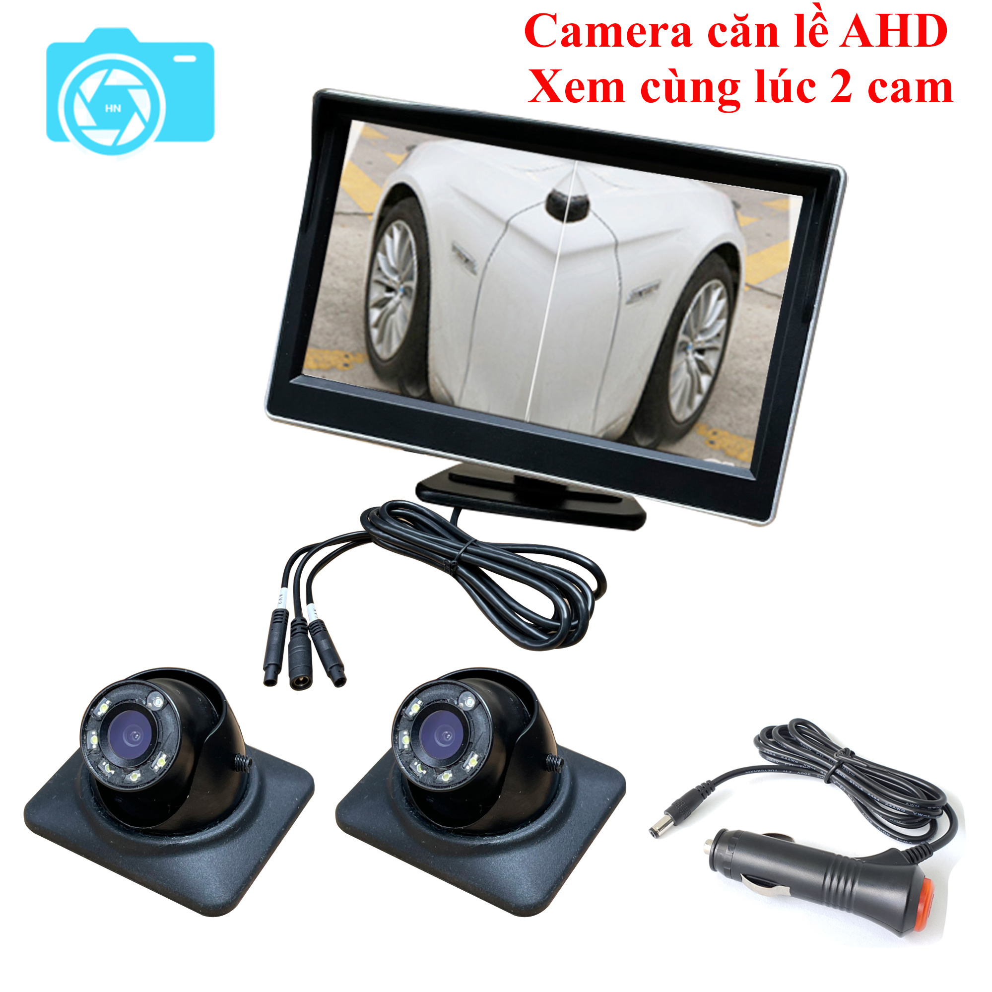 Camera căn lề hồng ngoại và màn hình lcd 5 inch, 4.3 - 5 inch