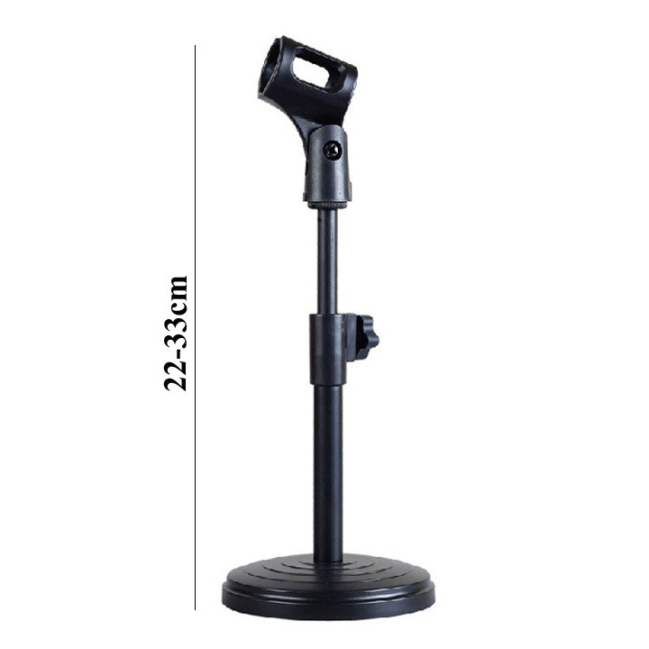Kẹp mic tăng giảm chiều cao phù hợp để bàn chân đế micro