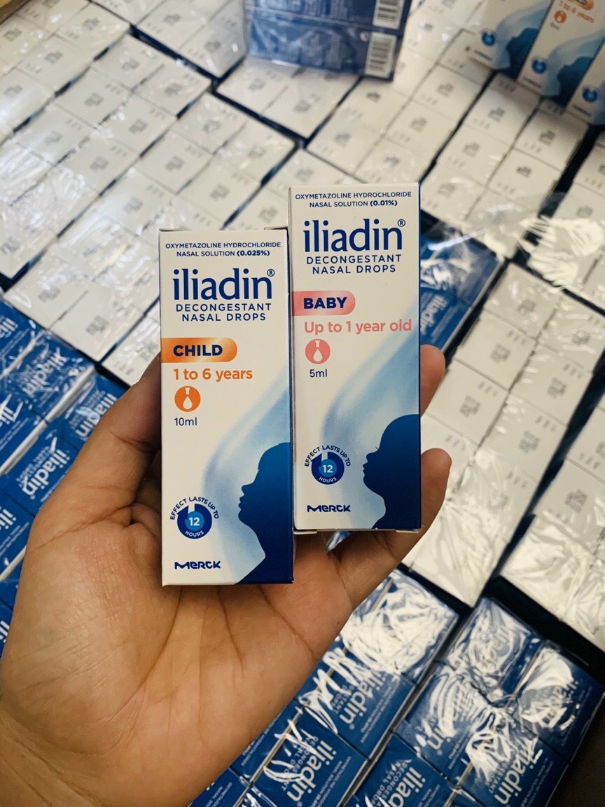 Nhỏ mũi Iliadin 0.01% và 0,025% cho bé